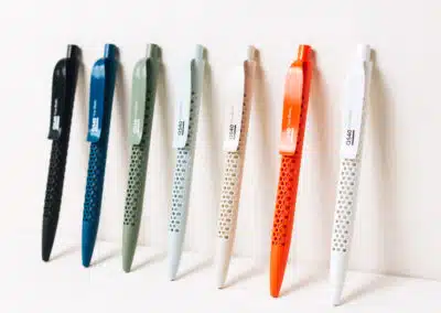 Une collection de stylos de la marque prodir de différentes couleurs à personnaliser avec logo