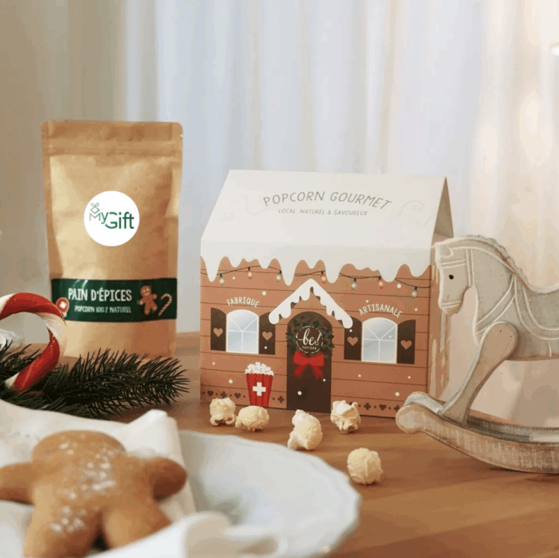 Un pack de goodies publicitaires à déguster pour créer ses propres pop-corn au pain d'épice