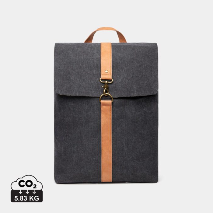 Sacs à dos basic durables couleur noir en Toile recyclé
