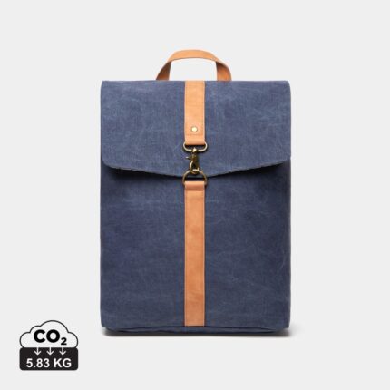 Sacs à dos basic durables couleur bleu marine en Toile recyclé