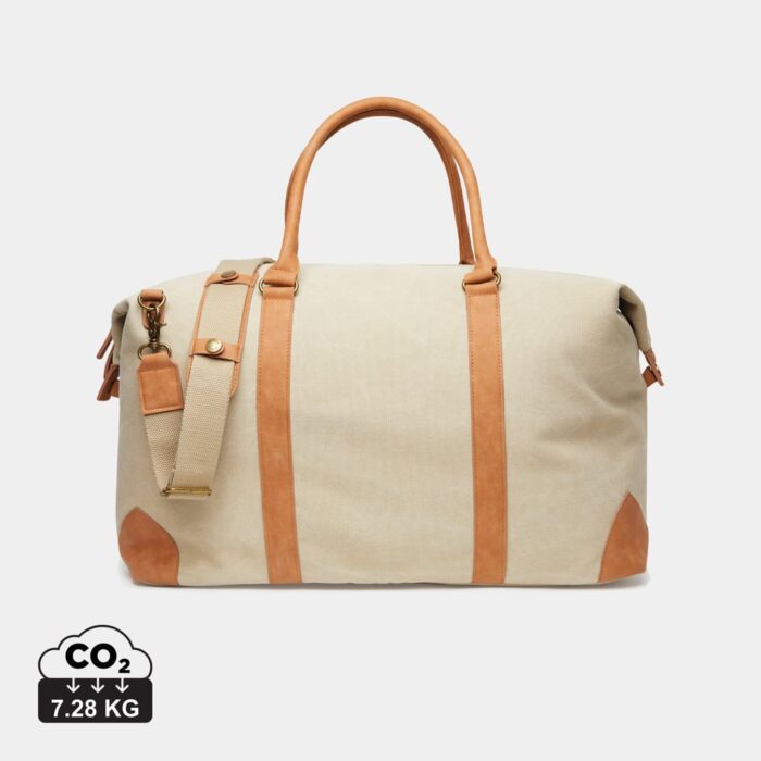 Sacs weekend sport durables couleur beige en Toile recyclé