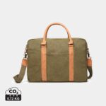 Sacs ordinateur Executive durables couleur vert en Toile recycléde la marque Vinga