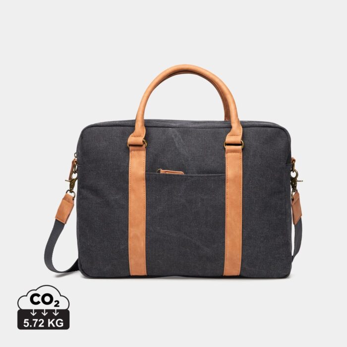 Sacs ordinateur Executive durables couleur noir en Toile recycléde la marque Vinga
