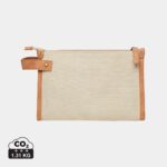 Trousses de toilette de voyage durables couleur beige en Toile recyclé