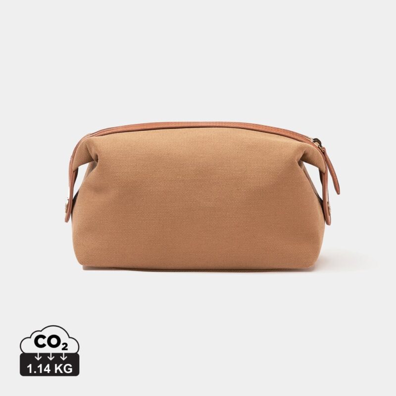 Trousses de toilette de voyage durables couleur marron en rPET