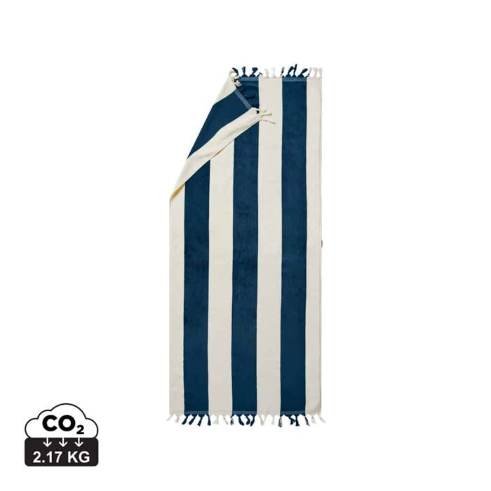 Textiles de salle de bains durables couleur bleu marine en Cotonde la marque Vinga