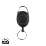 Porte-clés durables couleur noir en ABS recycléde la marque XD Collection