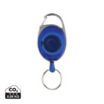 Porte-clés durables couleur bleu en ABS recycléde la marque XD Collection