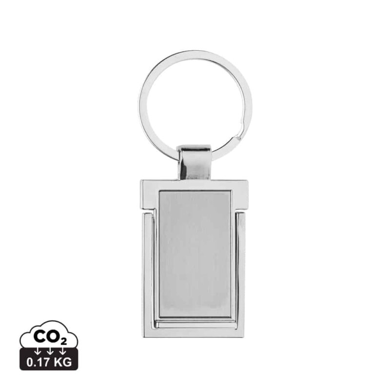 Porte-clés durables couleur argent en Alliage de zinc recyclé