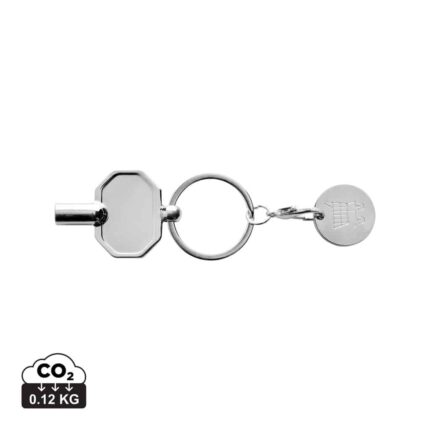 Porte-clés durables couleur argent en Alliage de zinc recycléde la marque XD Collection