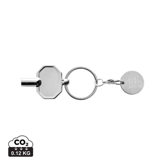 Porte-clés durables couleur argent en Alliage de zinc recycléde la marque XD Collection