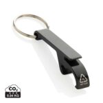Porte-clés durables couleur noir en Aluminium recyclé