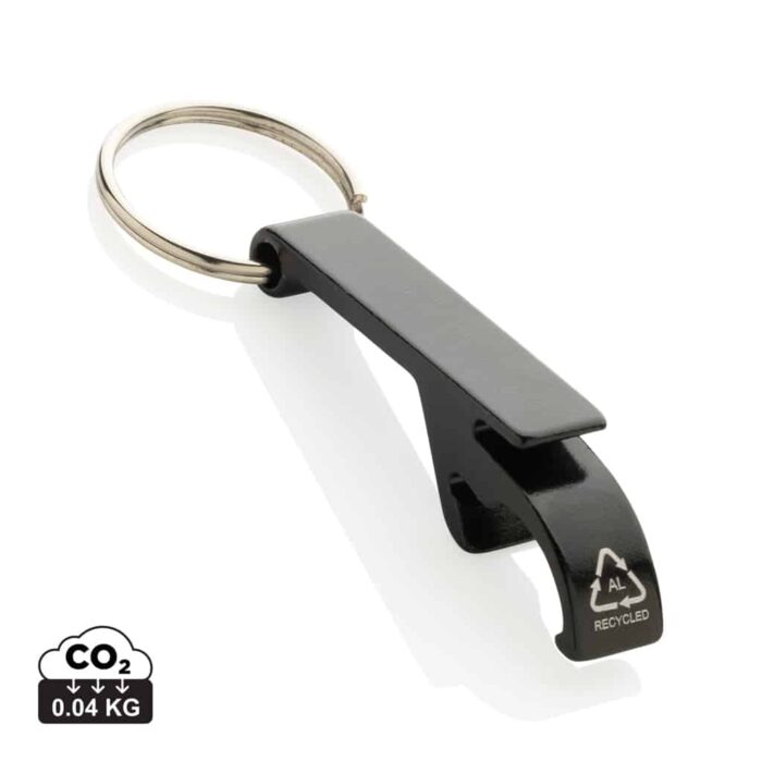 Porte-clés durables couleur noir en Aluminium recyclé