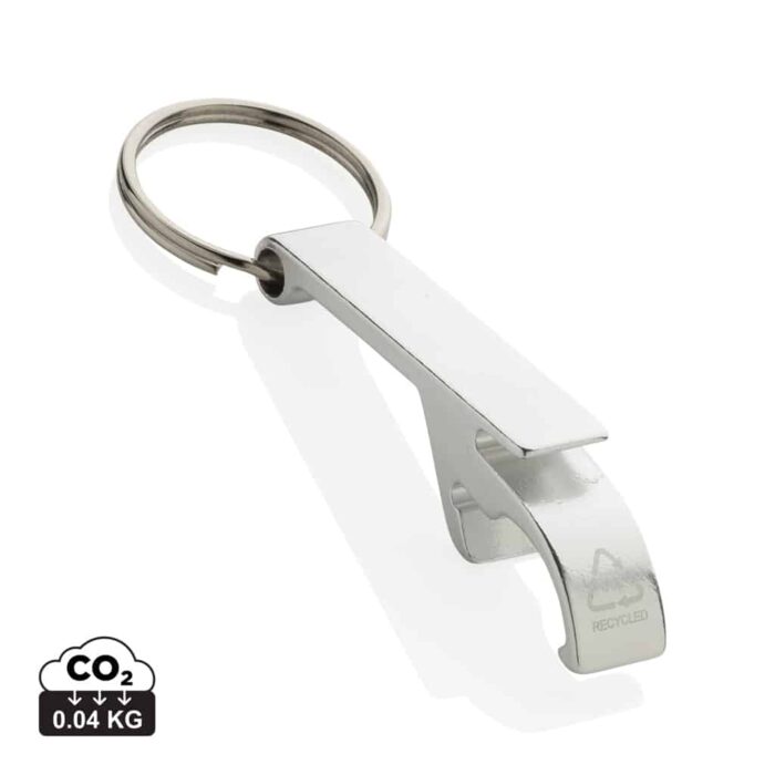 Porte-clés durables couleur argent en Aluminium recyclé