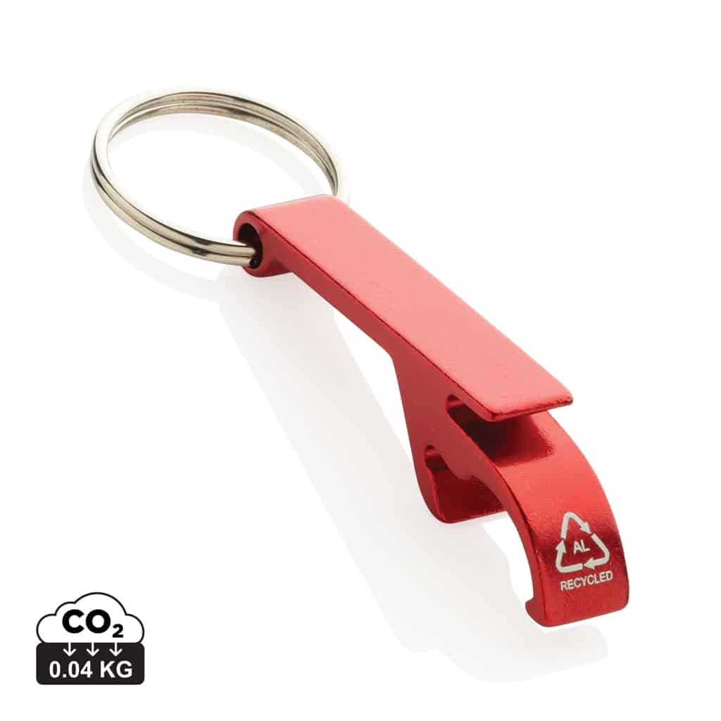 porte-clés_durables_xd_collection_aluminium_recyclé Porte-clés durables couleur rouge en Aluminium recyclé
