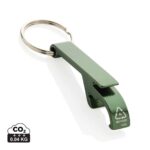Porte-clés durables couleur vert en Aluminium recyclé