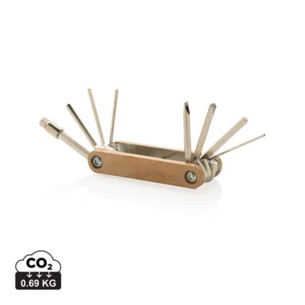 Outils multi-fonctions durables couleur marron en Boisde la marque XD Collection
