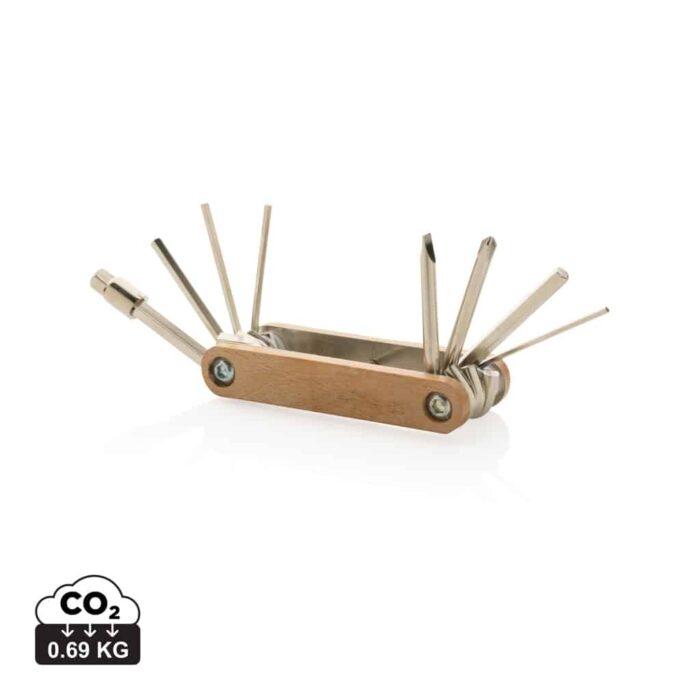 Outils multi-fonctions durables couleur marron en Boisde la marque XD Collection