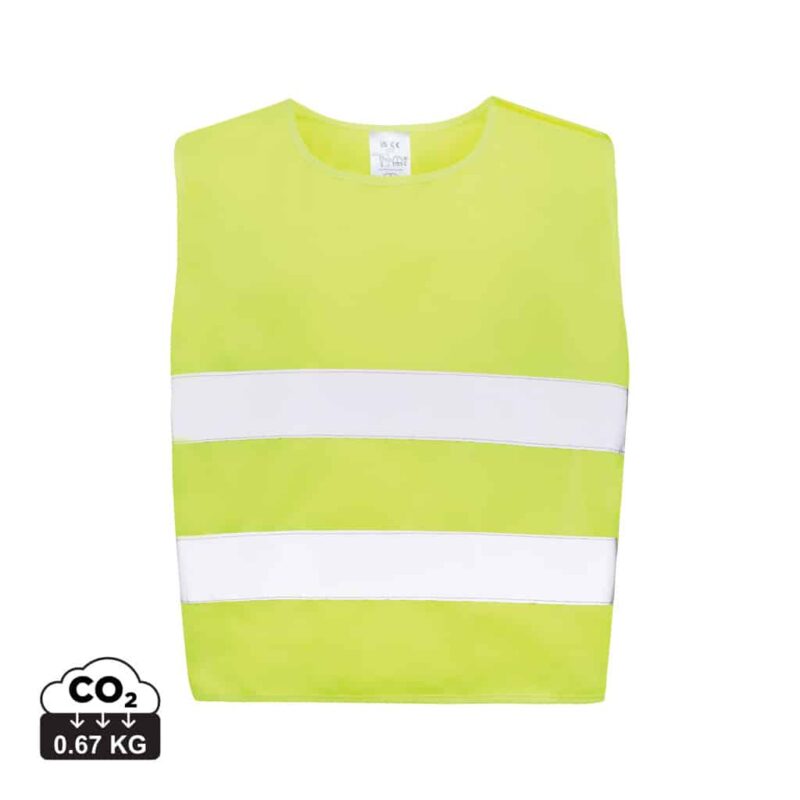 Gilets de sécurité durables couleur jaune en rPETde la marque XD Collection