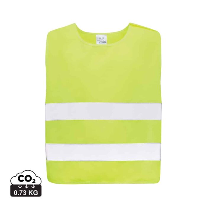 Gilets de sécurité durables couleur jaune en rPETde la marque XD Collection