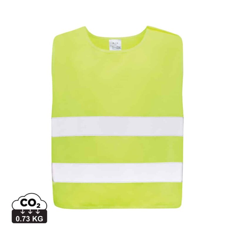 Gilets de sécurité durables couleur jaune en rPETde la marque XD Collection