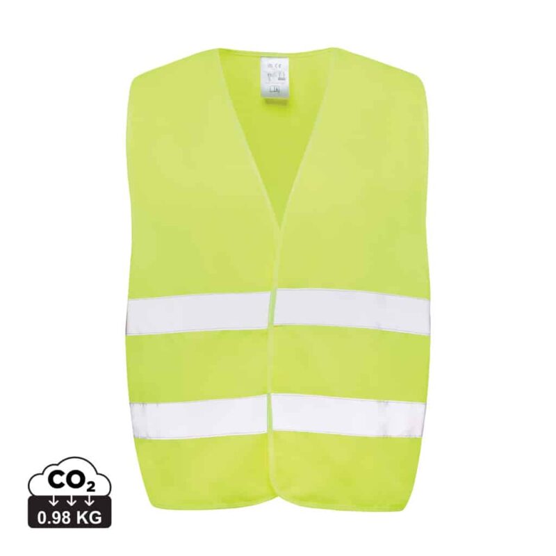 Gilets de sécurité durables couleur jaune en rPETde la marque XD Collection