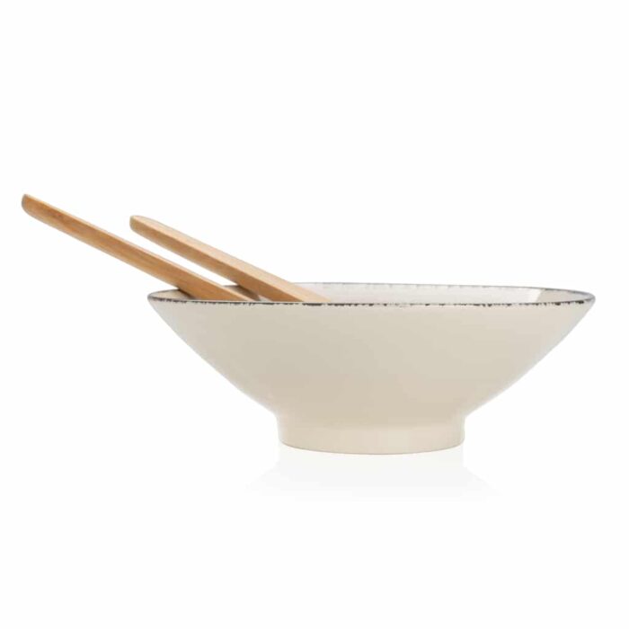 Saladier avec couvert à salade en bambou Ukiyo – Image 3