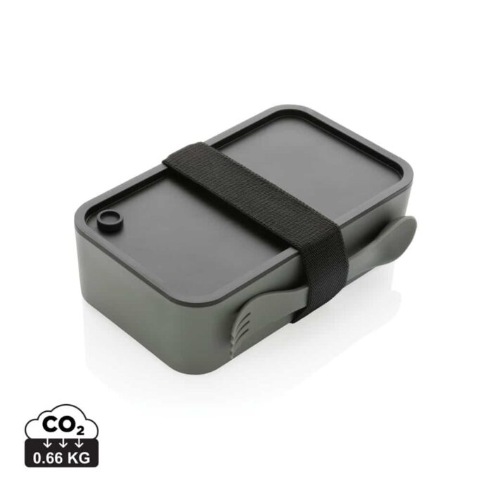 Boîtes lunch & Conteneurs alimentaires durables couleur gris en Polypropylène recyclé