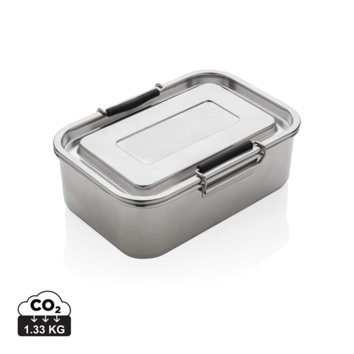 Boîtes lunch & Conteneurs alimentaires durables couleur argent en Acier inoxydable recycléde la marque XD Collection
