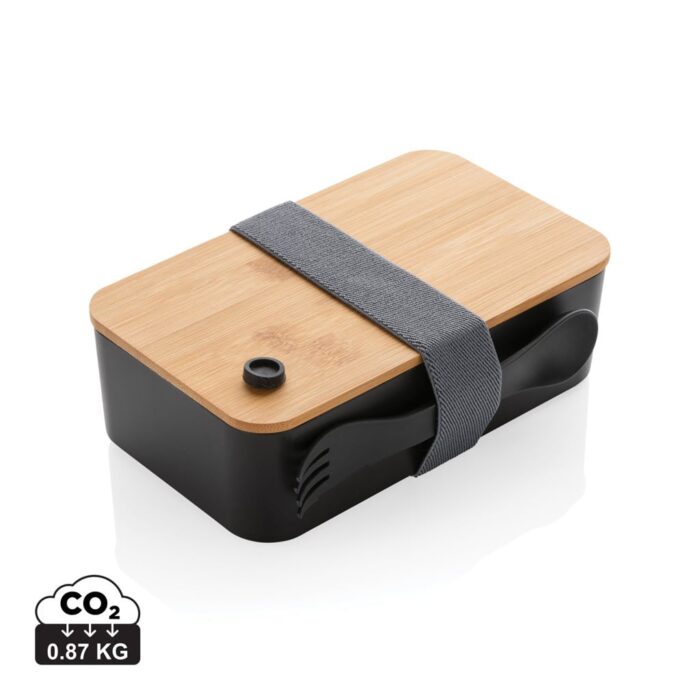 Boîtes lunch & Conteneurs alimentaires durables couleur noir en Polypropylène recyclé