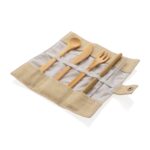 Set de couverts de voyage en bambou réutilisable – Image 2