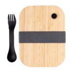 Boîte repas en verre avec couvercle en bambou – Image 3