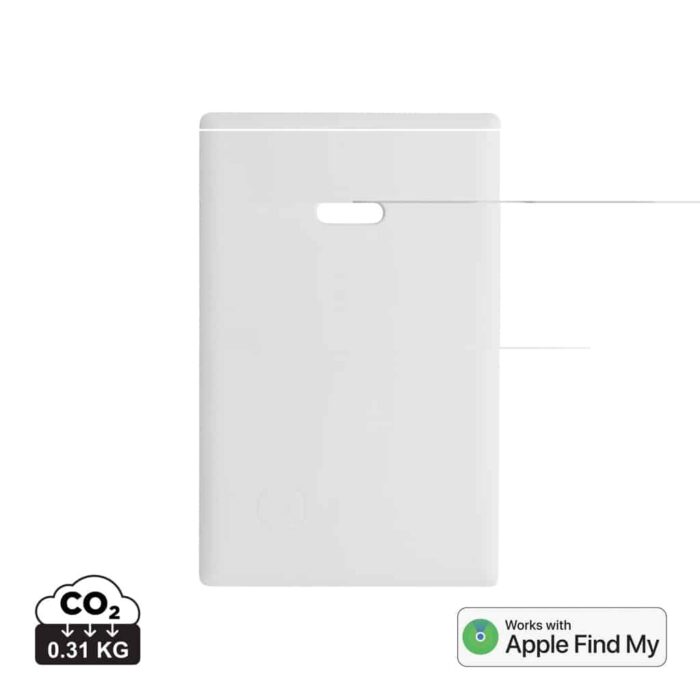 Produits compatibles avec FindMy durables couleur blanc en ABS recycléde la marque XD Collection