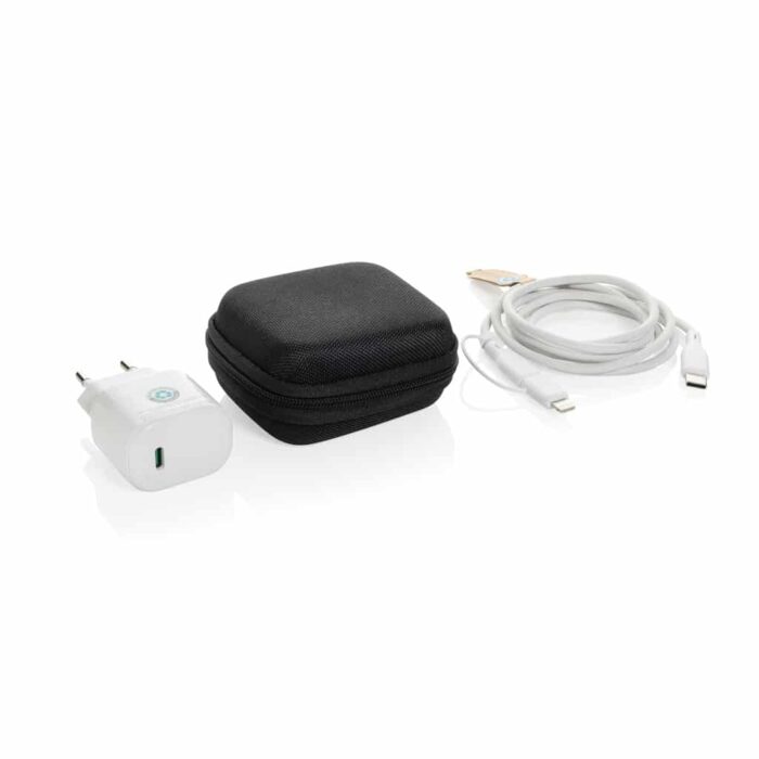 Set câble et chargeur 20W en PET recyclé RCS Boost – Image 2