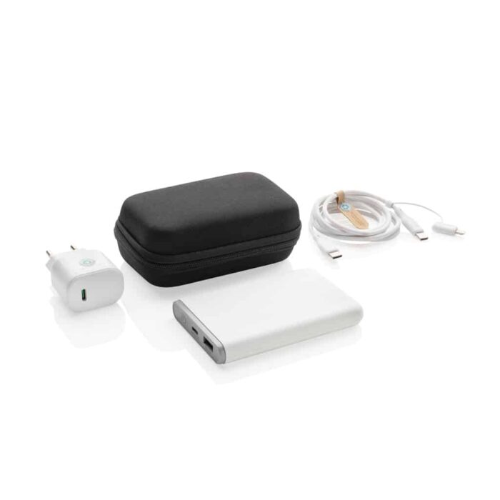 Set batterie câble et chargeur 20W en PET recyclé RCS Surge – Image 2