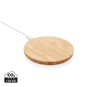 Chargeurs sans fil durables couleur marron en FSC® bambou