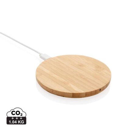 Chargeurs sans fil durables couleur marron en FSC® bambou
