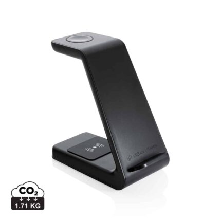 Chargeurs sans fil durables couleur noir en ABS recycléde la marque Urban Vitamin
