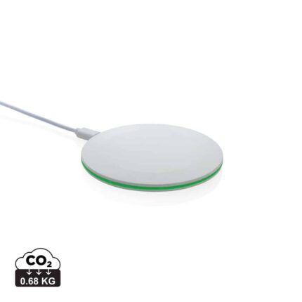 Chargeurs sans fil durables couleur blanc en ABS recyclé