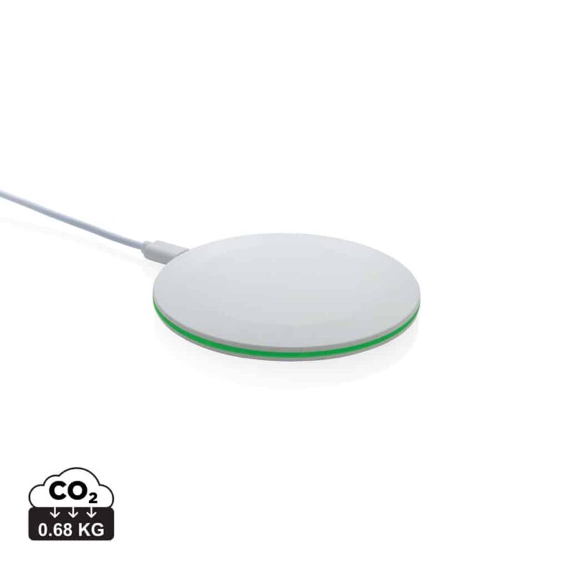 Chargeurs sans fil durables couleur blanc en ABS recyclé