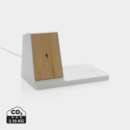 Chargeurs sans fil durables couleur blanc en ABS recyclé