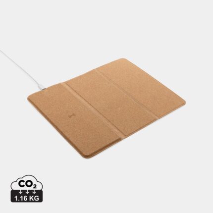 Chargeurs sans fil durables couleur marron en FSC® Liège