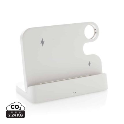Chargeurs sans fil durables couleur blanc en ABS recycléde la marque XD Collection