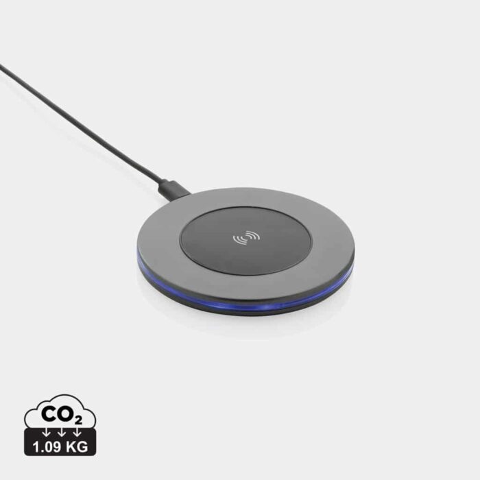 Chargeurs sans fil durables couleur gris en Aluminium recyclé