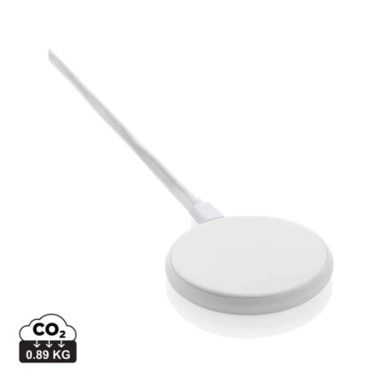 Chargeurs sans fil durables couleur blanc en ABS recycléde la marque XD Collection