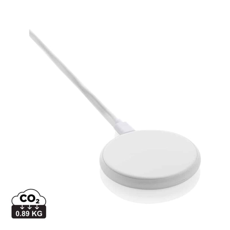 Chargeurs sans fil durables couleur blanc en ABS recycléde la marque XD Collection