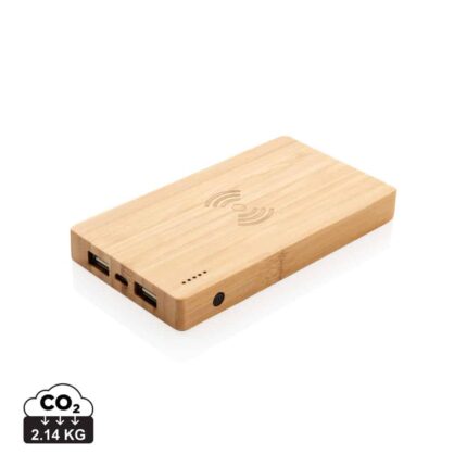 Powerbanks  couleur marron en Bamboude la marque XD Collection