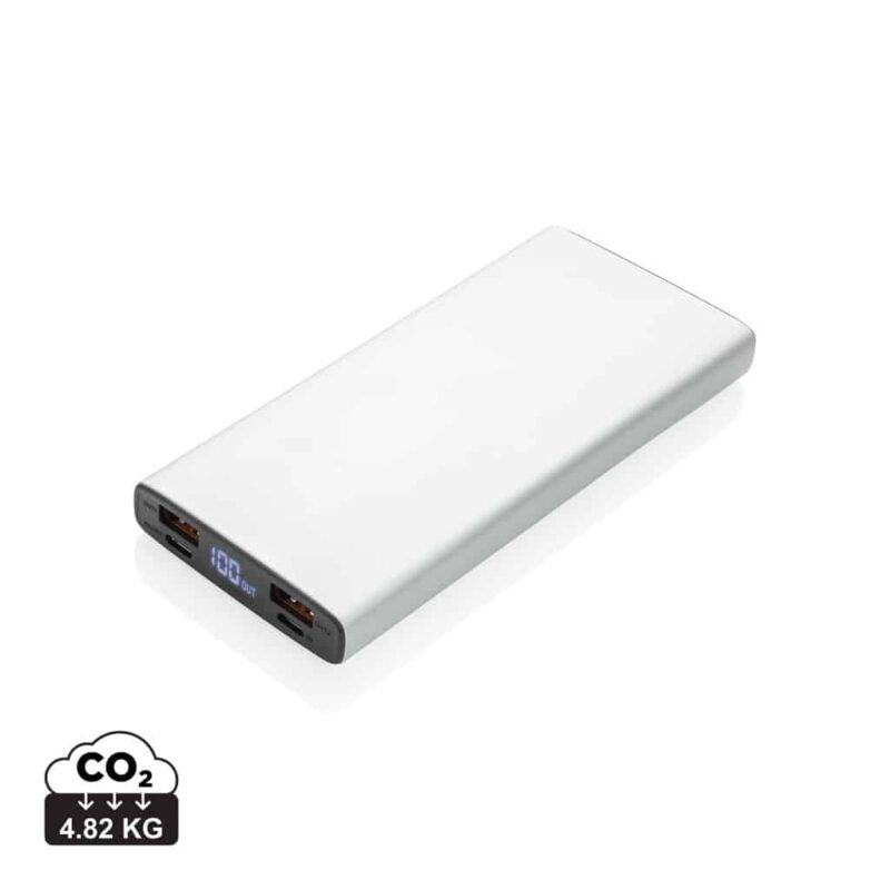Powerbanks  couleur argent en Aluminium
