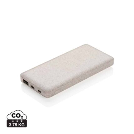 Powerbanks  couleur kaki en Paille de blé