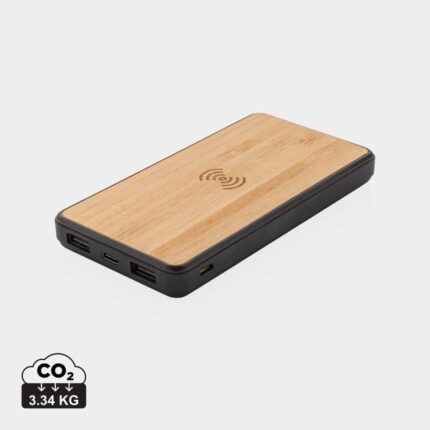 Powerbanks durables couleur marron en FSC® bambou